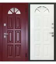 Входная дверь 7,5 См Стокгольм Эмаль красная / Эмаль белая
