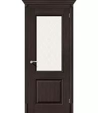 Межкомнатная дверь экошпон Классико-33 Wenge Veralinga White Сrystal