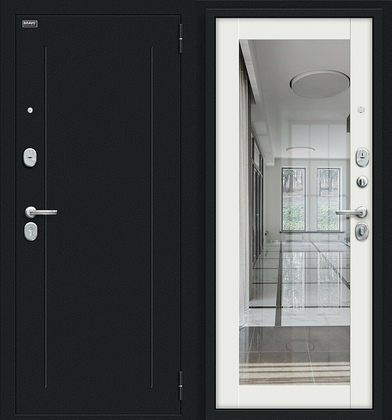 Входная дверь Флэш Kale Букле черное Off-white
