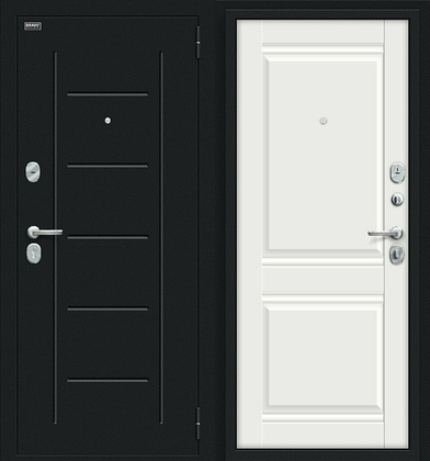 Входная дверь Некст Kale Букле черное Off-white
