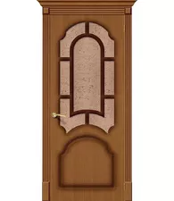 Межкомнатная дверь шпон Соната Ф-11 (Орех) Риф.