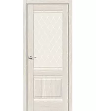 Межкомнатная дверь Хард Флекс Прима-3 Ash White White Сrystal