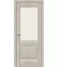 Межкомнатная дверь Хард Флекс Прима-3 Cappuccino White Сrystal