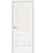 Межкомнатная дверь экошпон Прима-3 White Dreamline White Сrystal