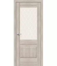 Межкомнатная дверь экошпон Прима-3 Cappuccino Veralinga White Сrystal