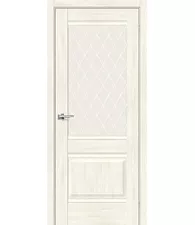 Межкомнатная дверь экошпон Прима-3 Nordic Oak White Сrystal