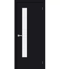 Межкомнатная дверь Винил Браво-9 Total Black Wired Glass 12,5