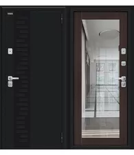 Входная дверь с терморазрывом Thermo Флэш Декор-2 Букле черное Wenge Veralinga