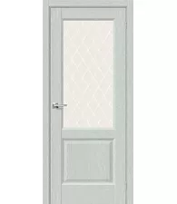 Межкомнатная дверь экошпон Неоклассик-33 Grey Wood White Сrystal