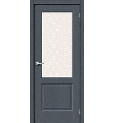 Межкомнатная дверь экошпон Неоклассик-33 Stormy Wood White Сrystal