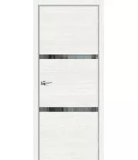 Межкомнатная дверь экошпон Браво-2.55 White Skyline Mirox Grey