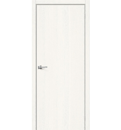 Межкомнатная дверь экошпон Браво-0 White Wood