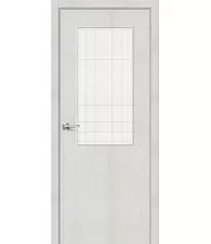 Межкомнатная дверь экошпон Браво-7 Bianco Veralinga Wired Glass 12,5